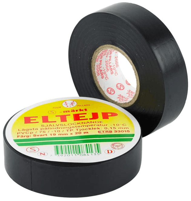 Hovedbilde Elektrotape 19mmx20m Sort